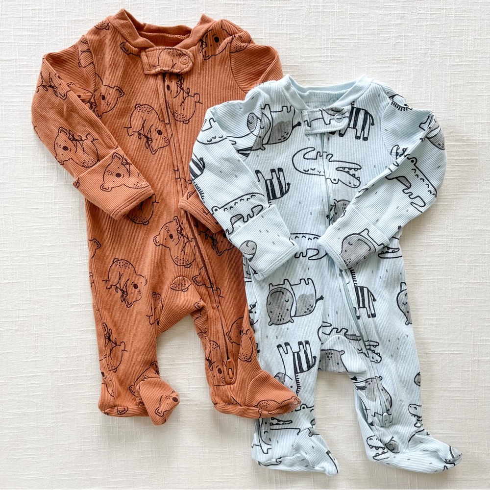 Carters baby boy footie pajamas Newborn NB